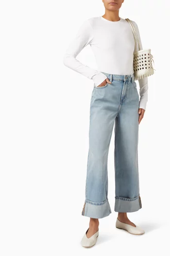 Super Stretch Long-sleeve T-shirt in Cotton