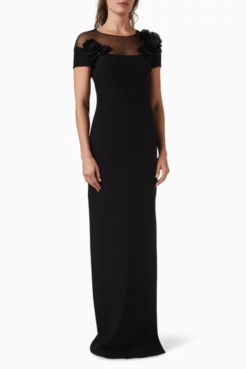 فستان نواه مزين بوردة بارزة