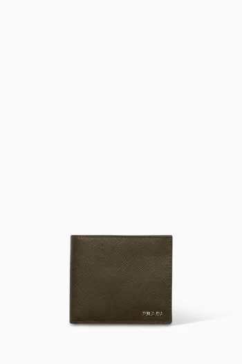 Bi-fold Wallet in Saffiano Leather
