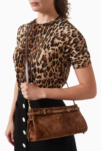 Bonnie Small Shoulder Bag in Suede