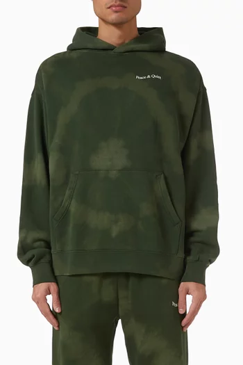 Wordmark Tie-dye Hoodie in Cotton