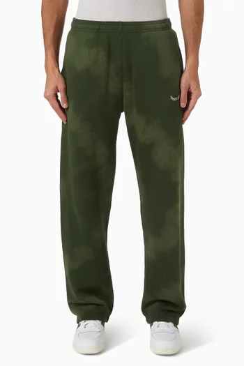 بنطال رياضي بشعار الماركة الشهير بصباغة العقد والربط قطن