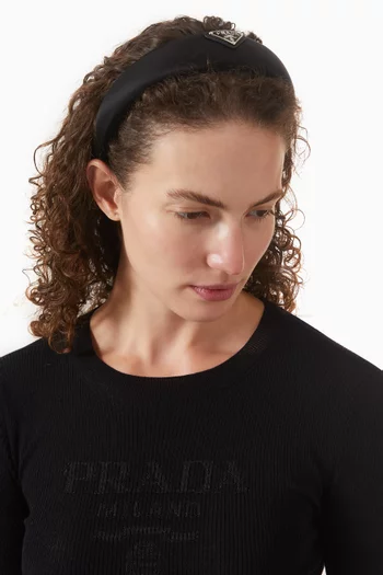 Triangle Logo Headband in Re-Nylon