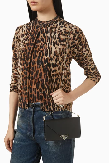 Mini Clutch Bag in Saffiano Leather