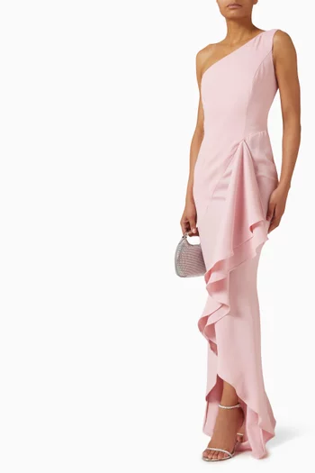 Asymmetric Ruffle Dress