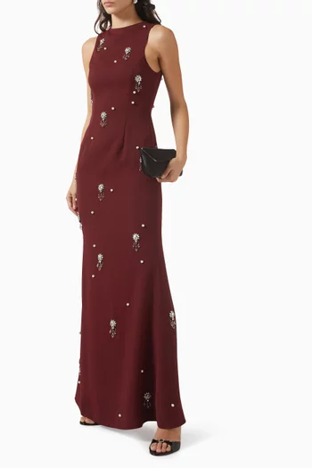Crystal-embellished Maxi Dress