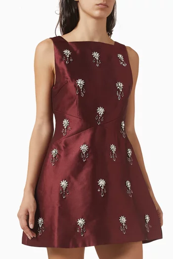 Crystal-embellished Mini Dress