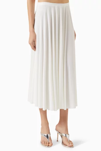 تنورة بقصة واسعة بوليستر وليكرا