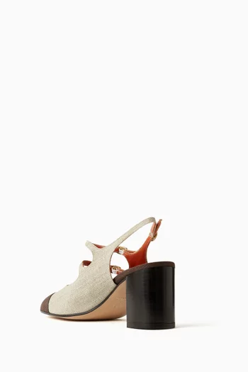 Papaya 60 Slingback Pumps in Canvas