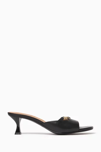 حذاء مفتوح من الخلف لوف تشين بسيور جلد