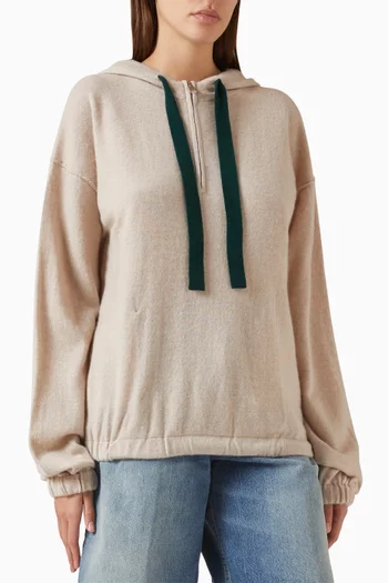 Drawstring Hoodie in Cashmere