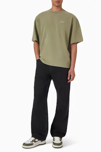 تي شيرت أونر قطن بلون باهت