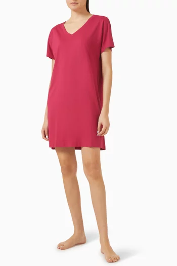 فستان نوم بأكمام قصيرة