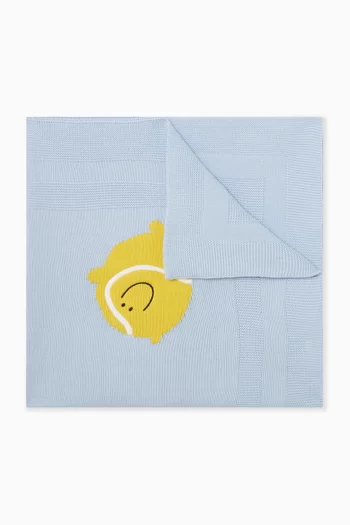 Happy Baseball Blanket in Cotton Knit
