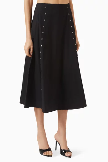 Flared Skirt in Cotton-gabardine