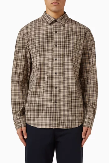 Great Falls Plaid Shirt in Cotton Poplin