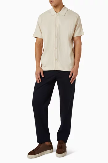 Jacquard-knit Shirt in Cotton