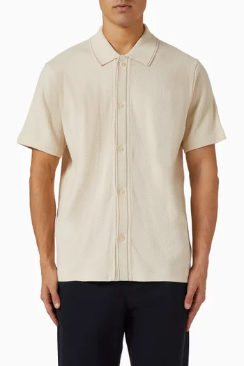 Jacquard-knit Shirt in Cotton