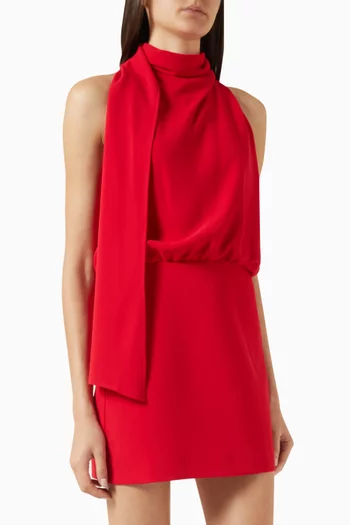 Flared Envers Dress in Satin