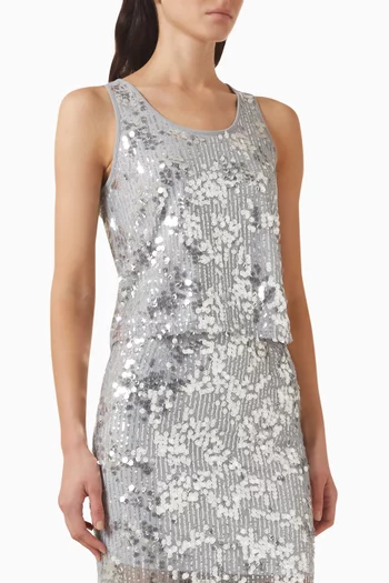 بلوزة مطرزة بالترتر