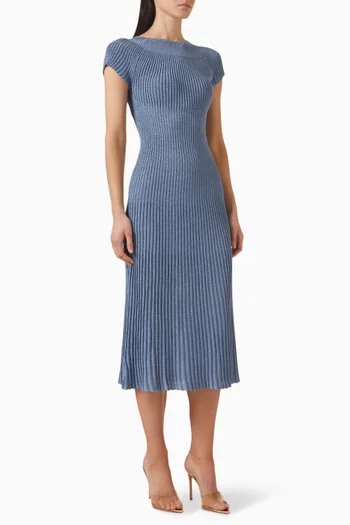 Midi Dress in Rib-knit