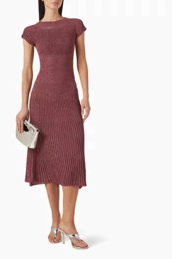 Midi Dress in Rib-knit