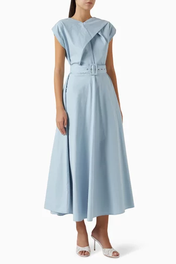Asti Belted Midi Dress
