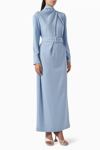 Ivy Belted Column Maxi Dress