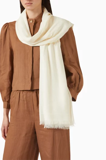 وشاح بنقشة شعار الماركة مزيج حرير