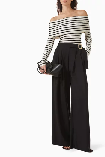 سترة بفتحة رقبة مطوية مزيج فيسكوز