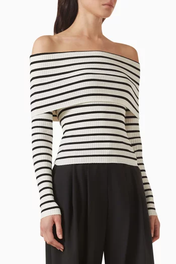 سترة بفتحة رقبة مطوية مزيج فيسكوز