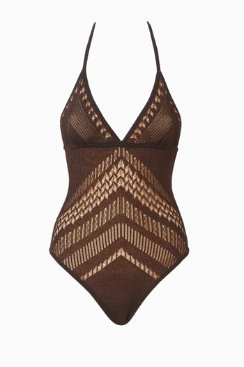 Villone Halterneck One-piece Swimsuit