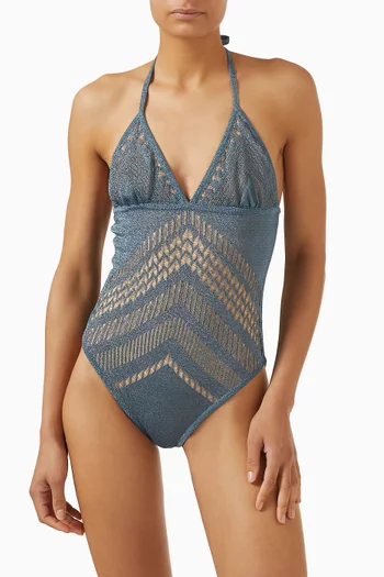 Villone Halterneck One-piece Swimsuit