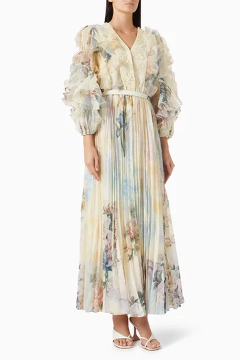 فستان أميرة بحزام شيفون