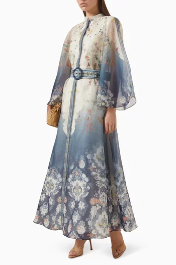 فستان كولومبين بحزام أورجانزا