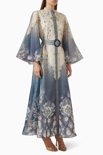 فستان كولومبين بحزام أورجانزا