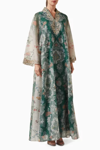 فستان وينسلو مزين بتطريزات أورجانزا