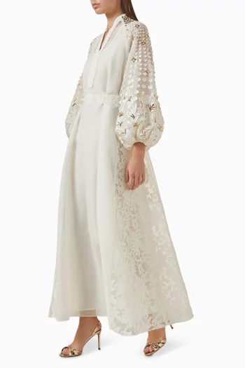 فستان افورين بحزام أورجانزا