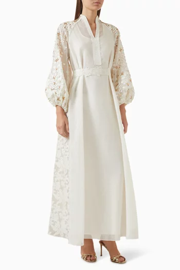 فستان افورين بحزام أورجانزا