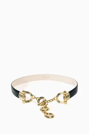 Élysées Chain Belt in Leather