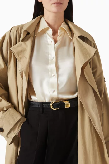 Hollyhock Cavallino Belt in Ponyhair Leather