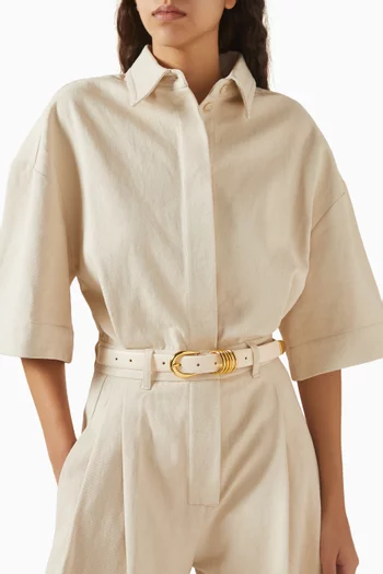 Hollyhock Belt in Leather