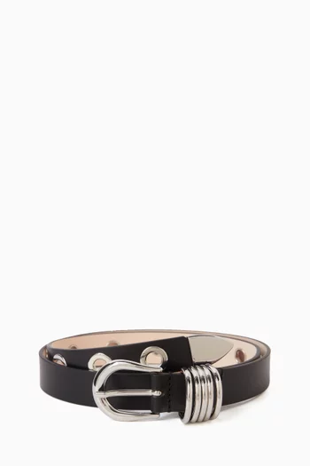 Hollyhock Rivet Belt in Leather