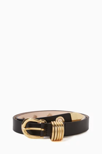 Hollyhock Rivet Belt in Leather