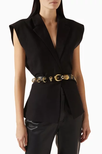 Revenge Pierced Belt in Leather