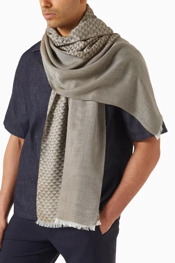 وشاح بنقشة كشمير وصوف وحرير