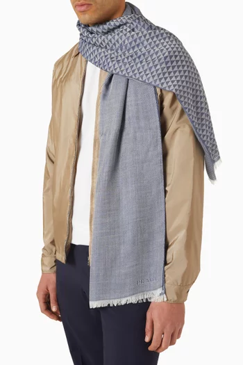 وشاح بنقشة كشمير وصوف وحرير