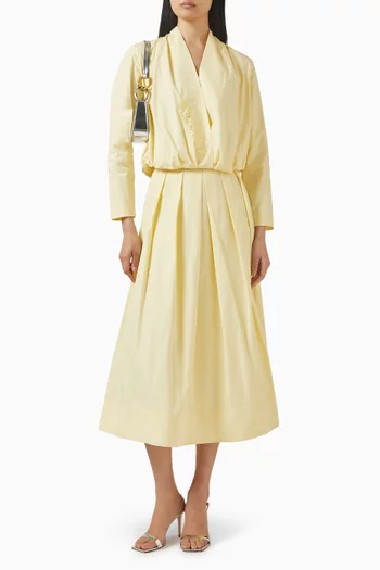 Embroidered Top & Skirt Set in Cotton