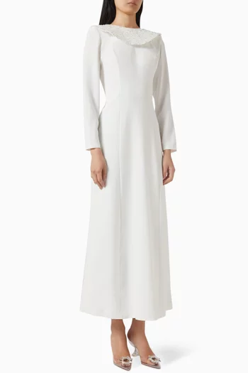 Sequin-embellished Dress in Crepe