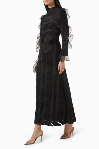 Ruffle Belted Dress in Organza